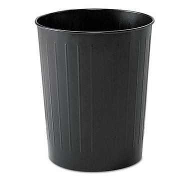 Safco® Round Wastebasket, Steel, 23.5 Qt, Black freeshipping - TVN Wholesale
